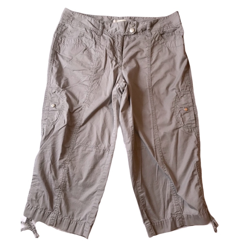 LOFT Grey Cargo Capris